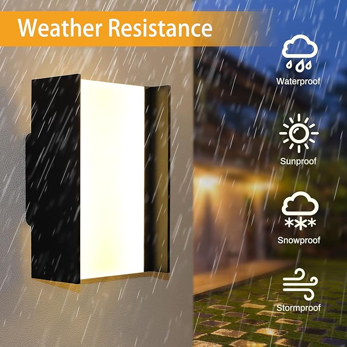 20W Outdoor Wall Sconces, Modern LED Outdoor Wall Light, Up Down Waterproof - Image 4
