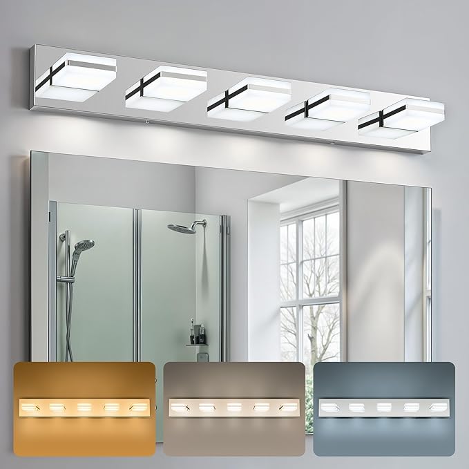 VONLUCE Bathroom Vanity Light Fixture, 5-Light Modern LED Vanity Light by Vonluce