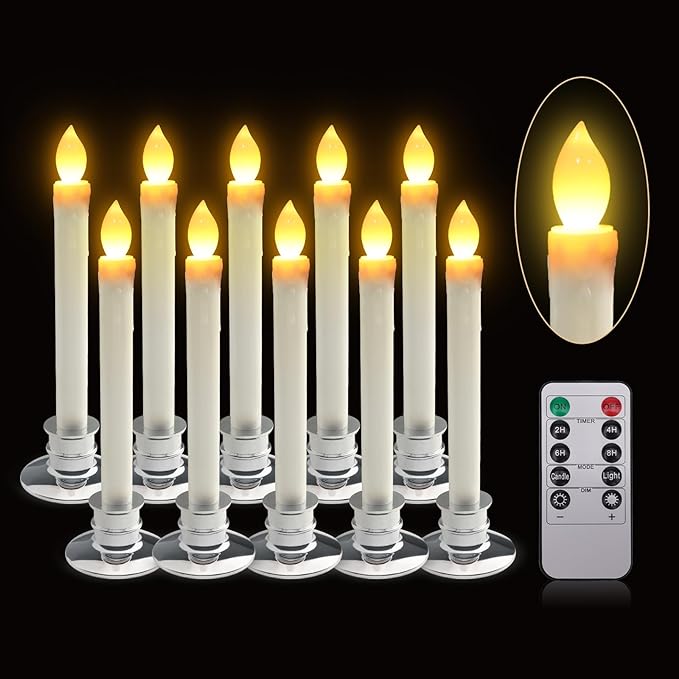 LED Flameless Window Candles by SunFunUSA