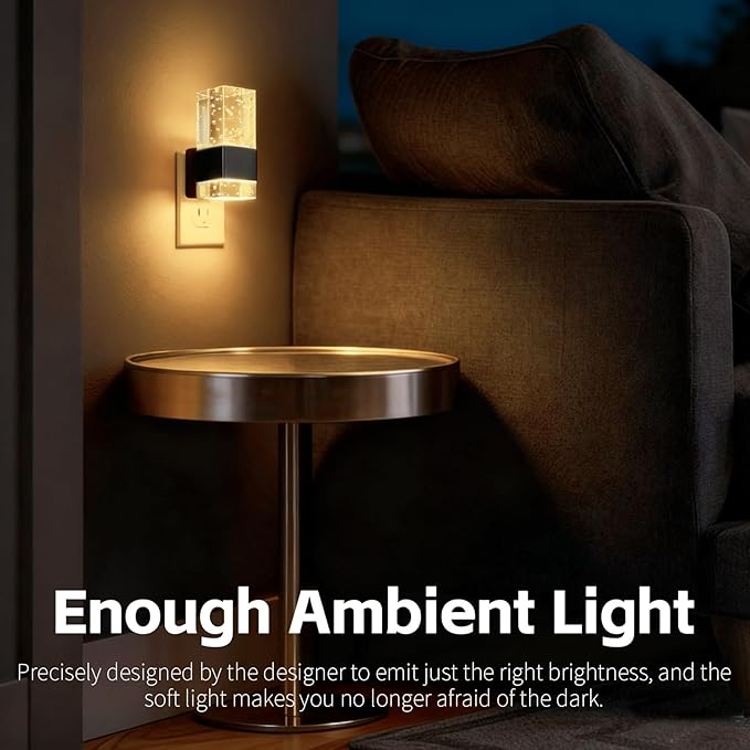 LED Night Light with Bubble Acrylic Design, Dusk to Dawn Sensor, 3 Color - Image 2