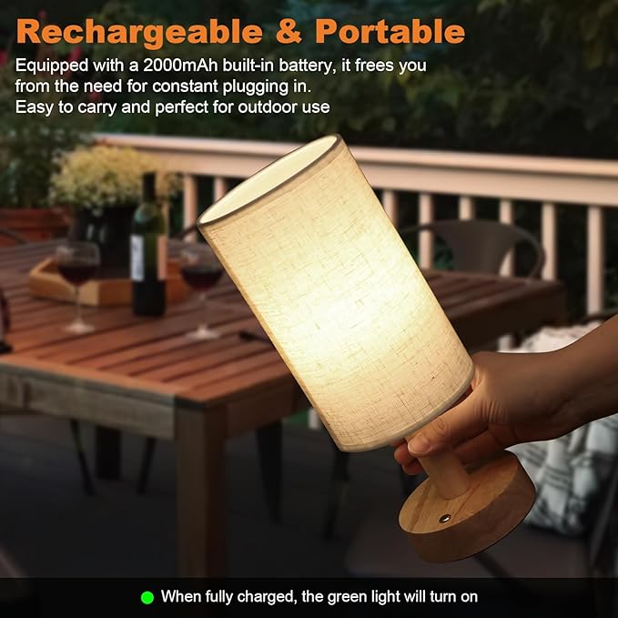 Rechargeable Cordless Touch Table Lamp - Image 3