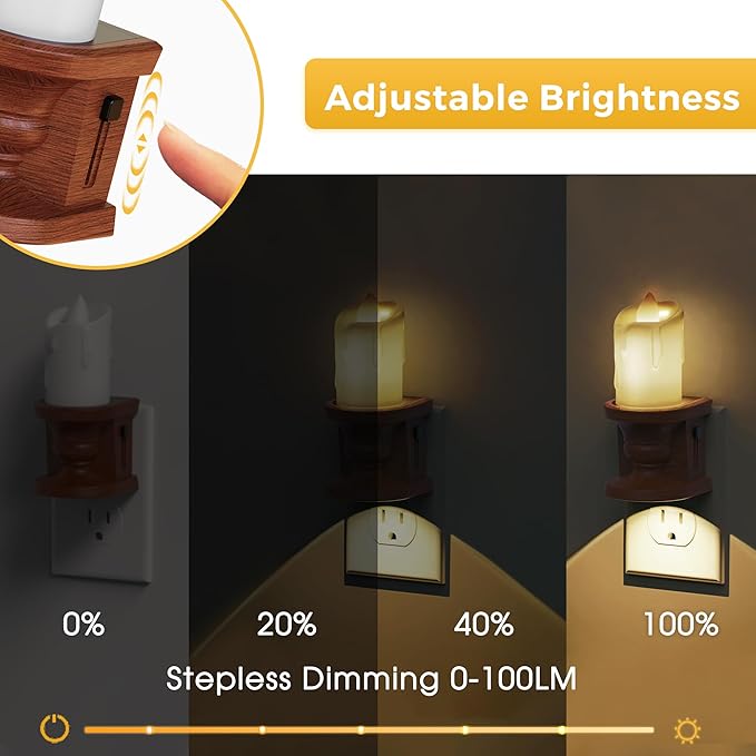 L LOHAS LED Night Light, Flameless Candle Night Light - Image 3