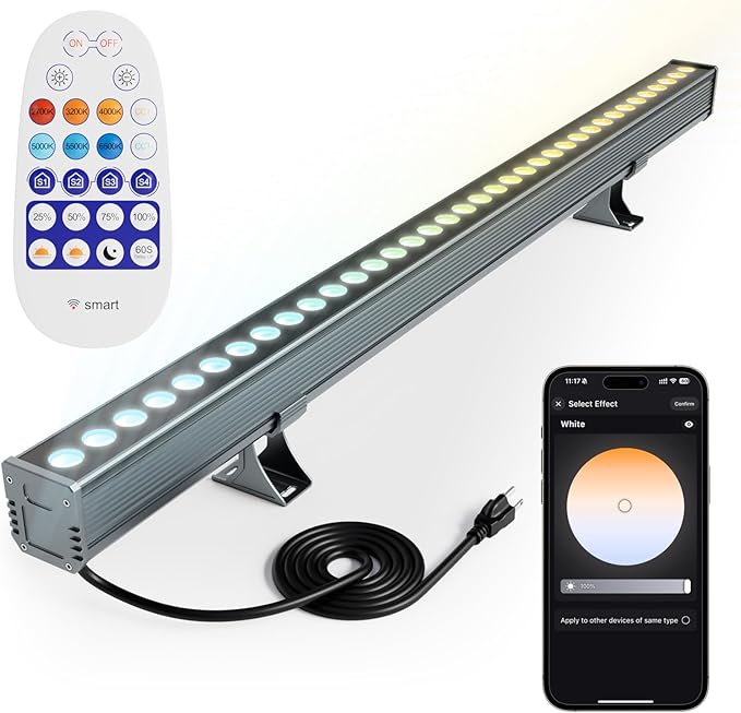 Smart Wall Washer Lights Adjustable Color Temperature 2700K-6500K, 72W 9600lm by ProfessionalRGBWLEDSupplier