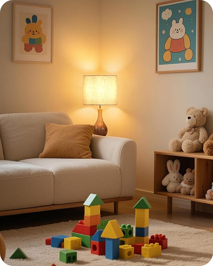 Small Table Lamp, Wood Desk Lamp - Image 7