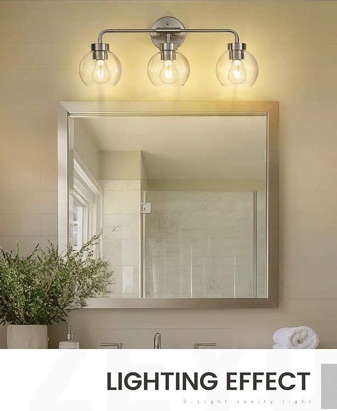 zeyu 23 Inch Bathroom Wall Light Fixtures, 3-Light Vanity Lighting Fixture - Image 4