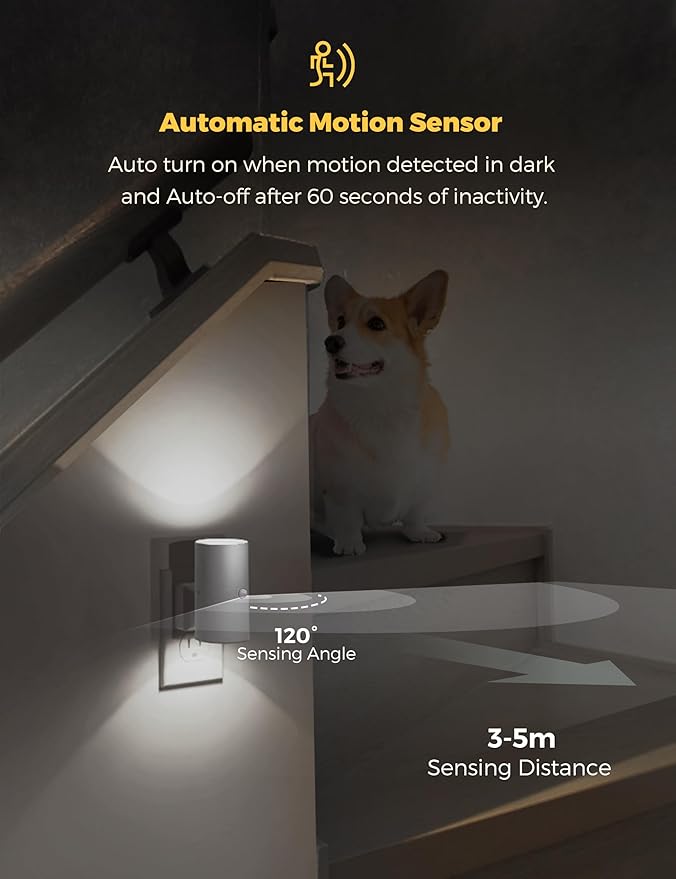 L LOHAS LED Motion Sensor Night Light, Bright Night Light, 5000K Daylight White - Image 3