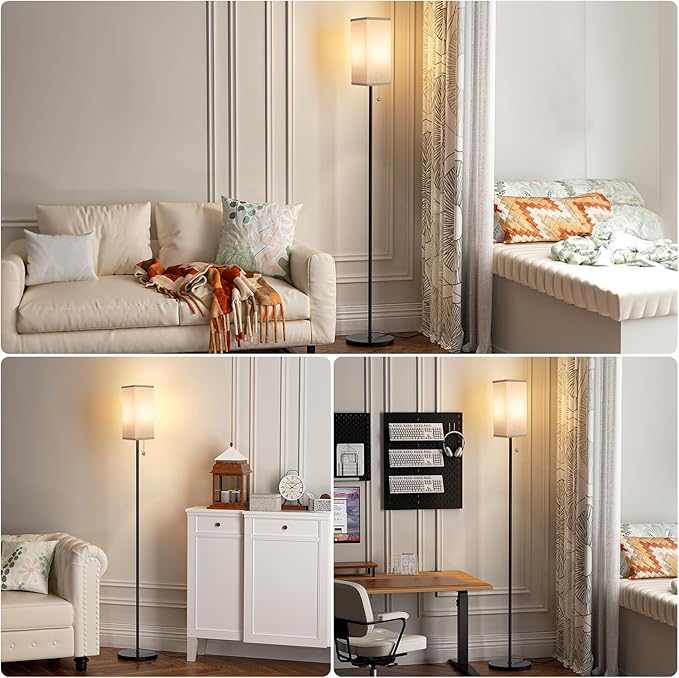 Ambimall Floor Lamp with 3 Color Temperatures Bulb & Pull Chain Switch - Image 6