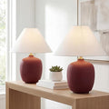 JONATHAN Y JYL5600C-SET2 Delphi 18.25" Minimalist Scandinavian Resin/Iron LED by JONATHANY
