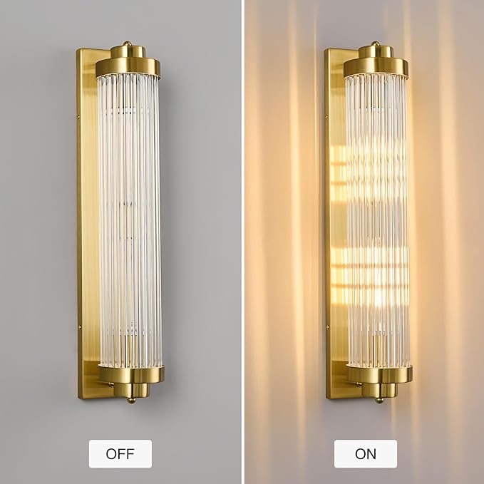 Gold Wall Sconces Set of Two - Image 6