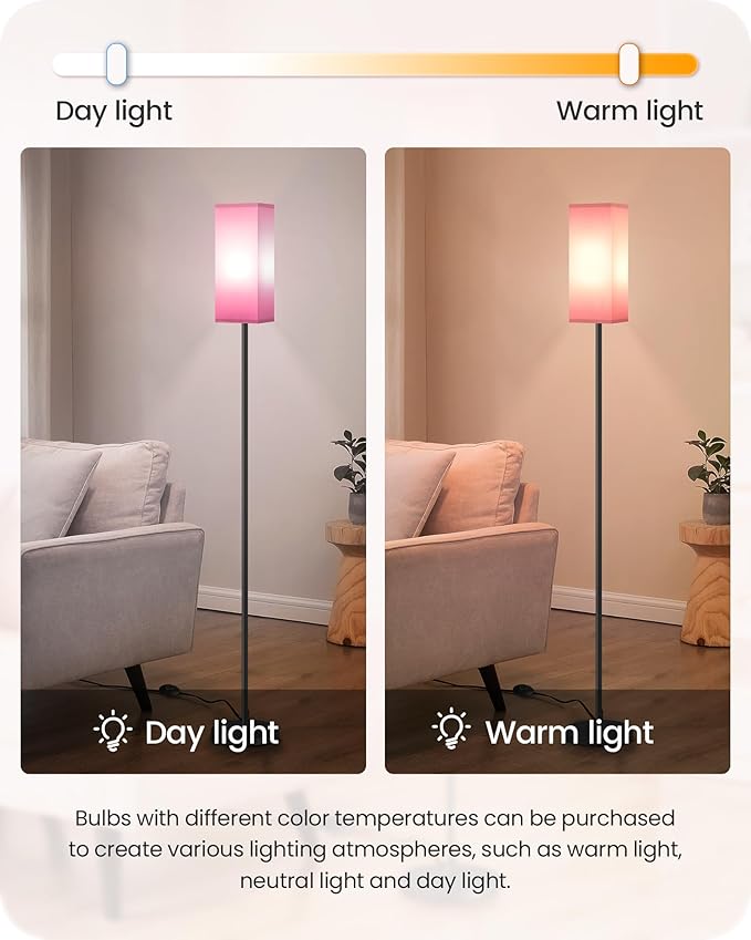 Floor Lamp, Pole with Foot Switch, Modern Standing Lamp Shade, Minimalist - Image 5