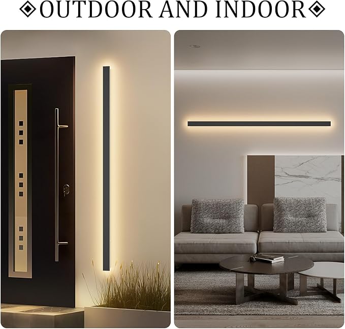 56In Long Outdoor Light, IP65 Waterproof Modern Exterior Lighting Fixture 3000K - Image 5