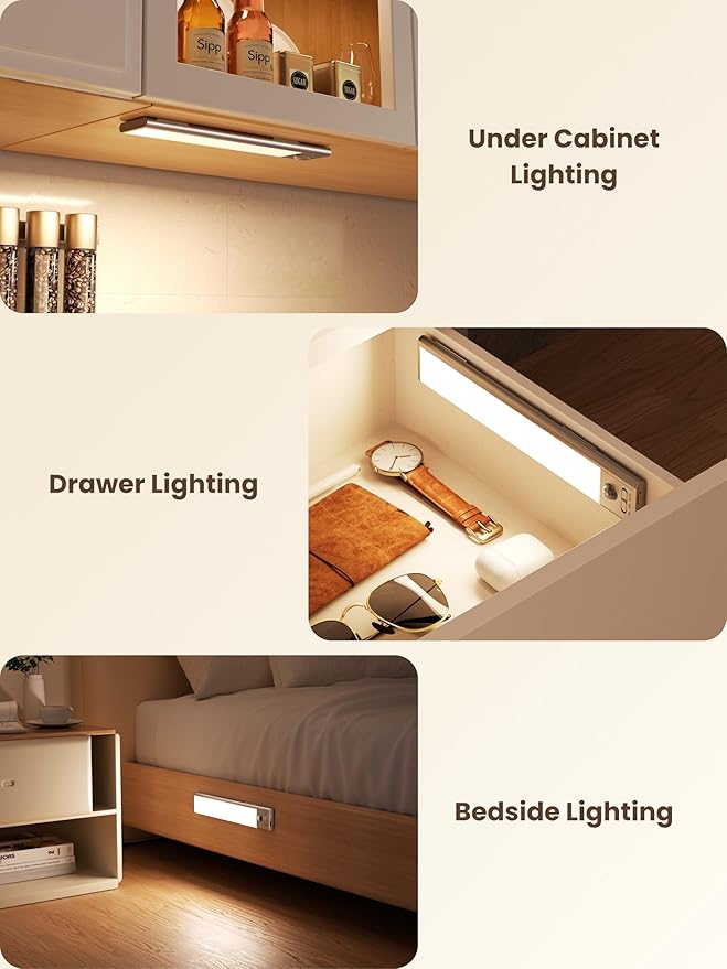 9 inch Under Cabinet Lighting, Cordless Rechargeable Motion Sensor Light Indoor - Image 9