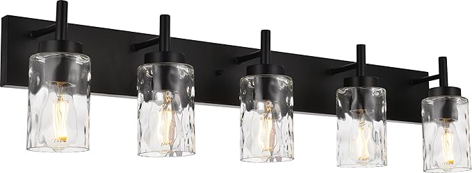 BONLICHT Modern Bathroom Lighting Over Mirror 5-Lights Rustic Bath Vanity Wall by BONLICHT