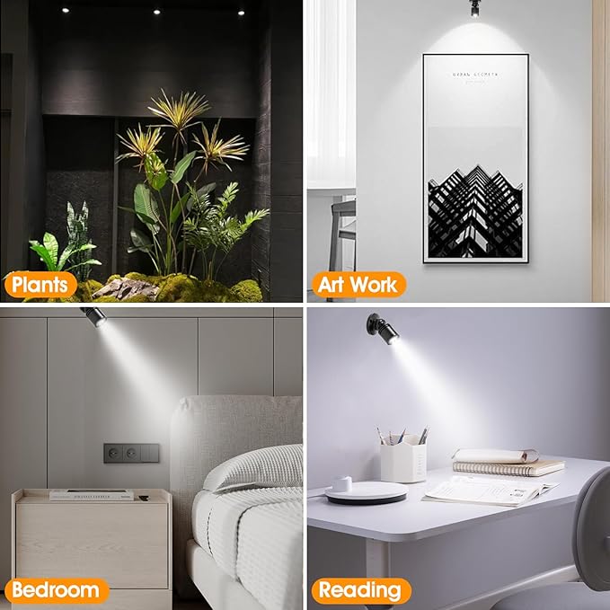 12pcs Cold White Mini LED Spot Lights, 6000K Under Cabinet Lights, Mini - Image 8
