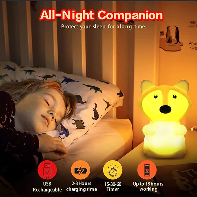 WHA&DARREN Large Fox Night Light - Image 3