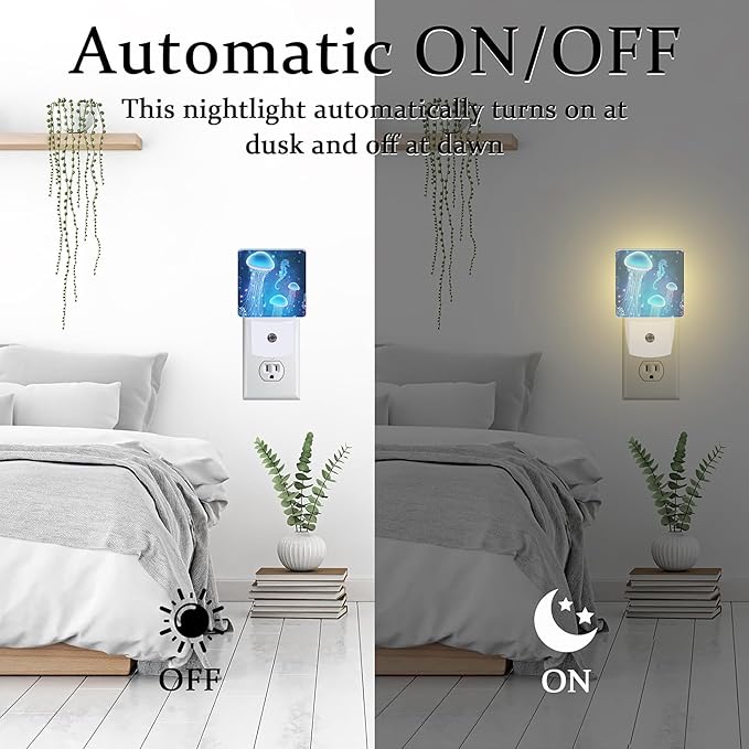 Magic Glowing Jellyfish and Seahorse Night Light Plug into Wall, Beautiful - Image 6