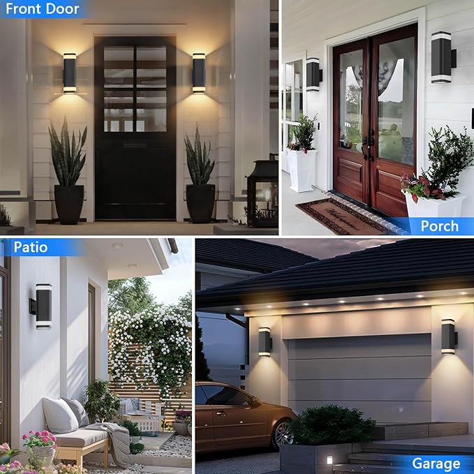 RAYVO Dusk to Dawn Outdoor Wall Light, Modern Up and Down Outdoor Light Fixture - Image 8