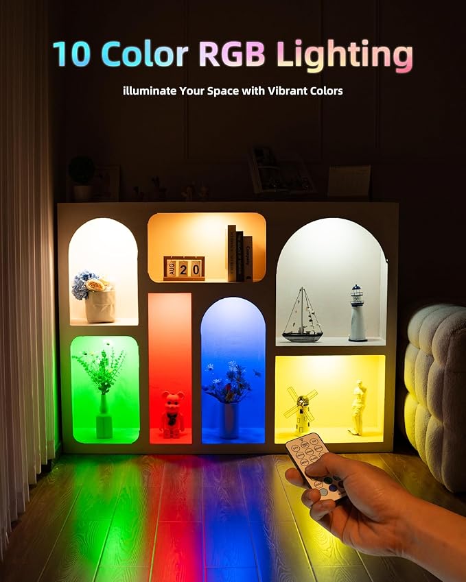 HOLKPOILOT Puck Lights with Remote, 2000mAh Battery Operated Rechargeable Under - Image 5
