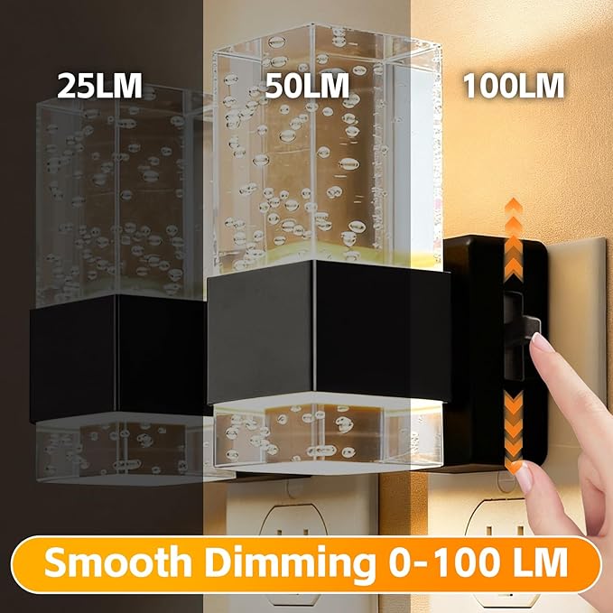 LED Night Light with Bubble Acrylic Design, Dusk to Dawn Sensor, 3 Color - Image 4