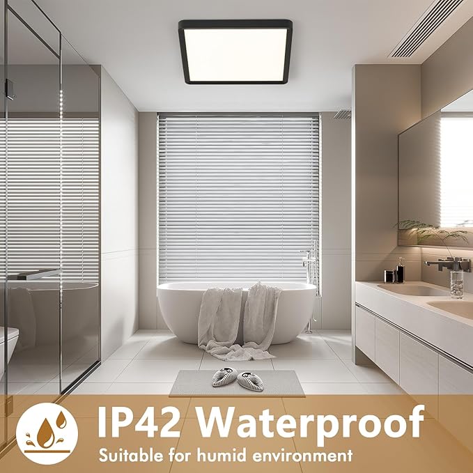 20 Inch Square LED Flush Mount Ceiling Light, 5000LM 3000K/4000K/6000K CCT - Image 5