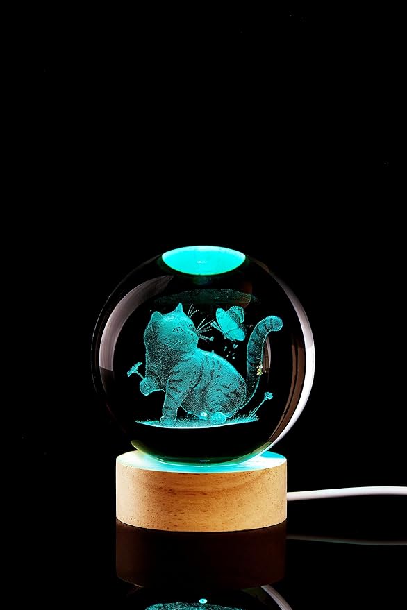 Large Cat Crystal Ball Night Light - Image 7