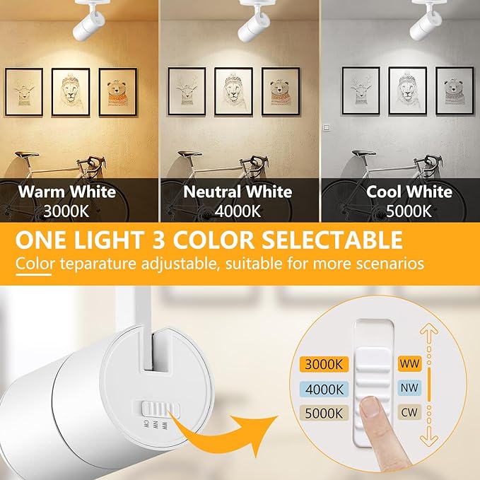 VANoopee 3-Color Zoomable Ceiling Spot Lights Indoor Flush Mount Adjustable LED - Image 3