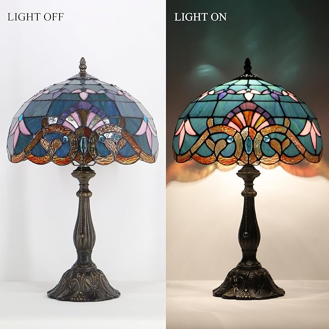 Tiffany Style Lamp Stained Glass Table Lamp Memory Sympathy Desk Reading Light - Image 4