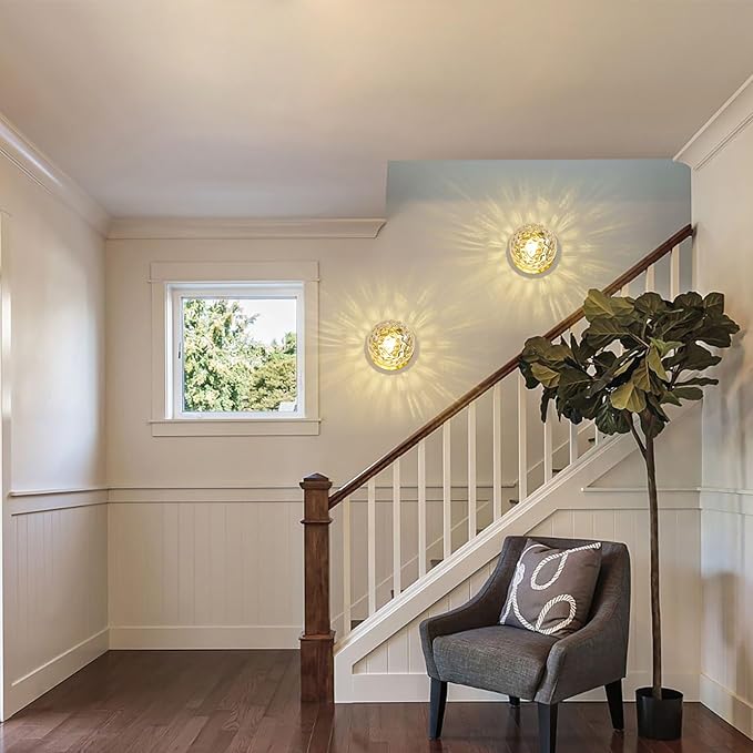 Modern Glass Globe Wall Sconce: Gold Spherical Sconces Light - Image 7