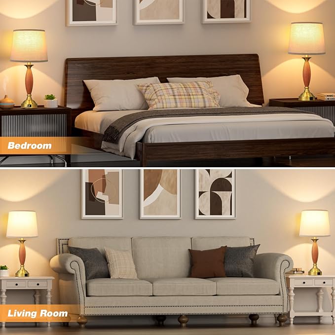 Seealle Lamps for Bedrooms Set of 2 - Image 5
