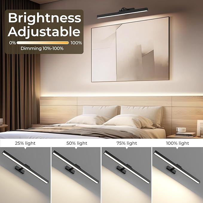 Picture Lights for Wall, Battery Operated Picture Light 24in Gallery Light for - Image 5