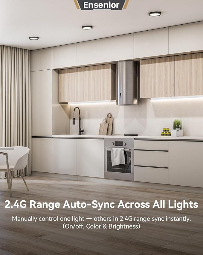 Ensenior 32 Inch Hand Wave LED Under Cabinet Lighting Plug in or Hardwired - Image 4