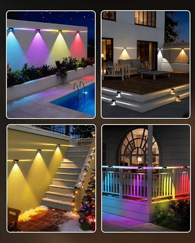 Solar Fence Lights Outdoor 6 Pack, Deck Lights - Image 8