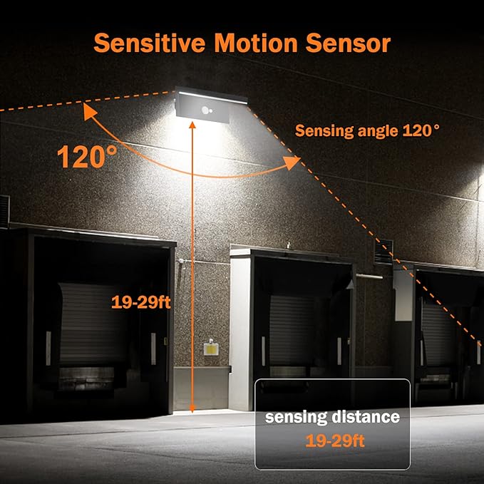 Solar Outdoor Wall Lights 2 Pack, Motion Sensor Waterproof Dusk to Dawn Solar - Image 5