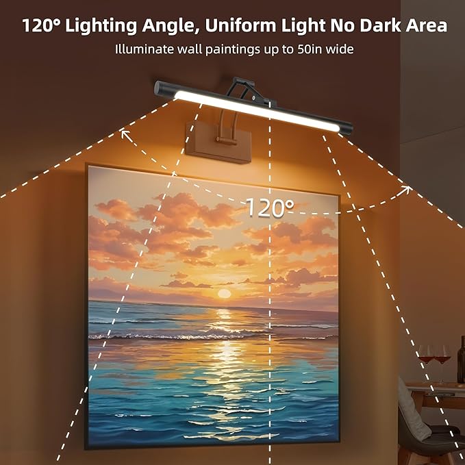 16“ Black Wireless Picture Lights - Image 5