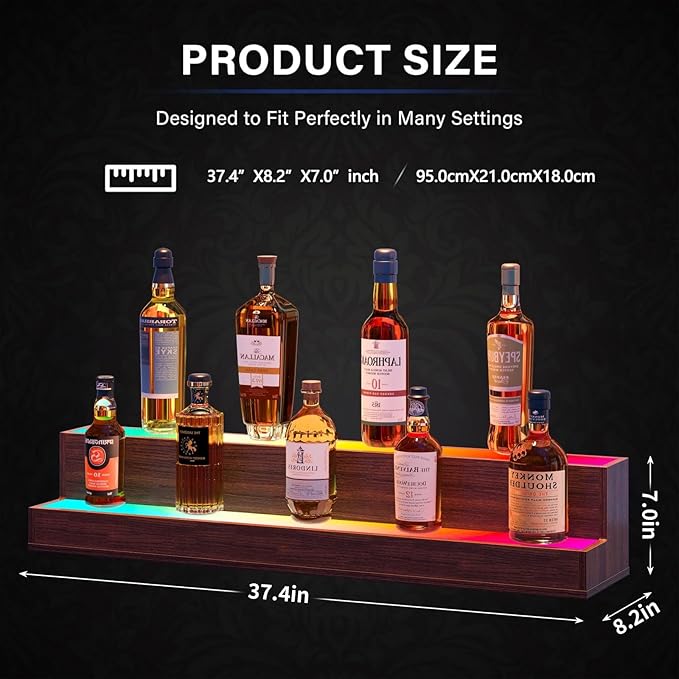 LED Liquor Display Shelf, Freestanding Bar Cabinet - Image 2