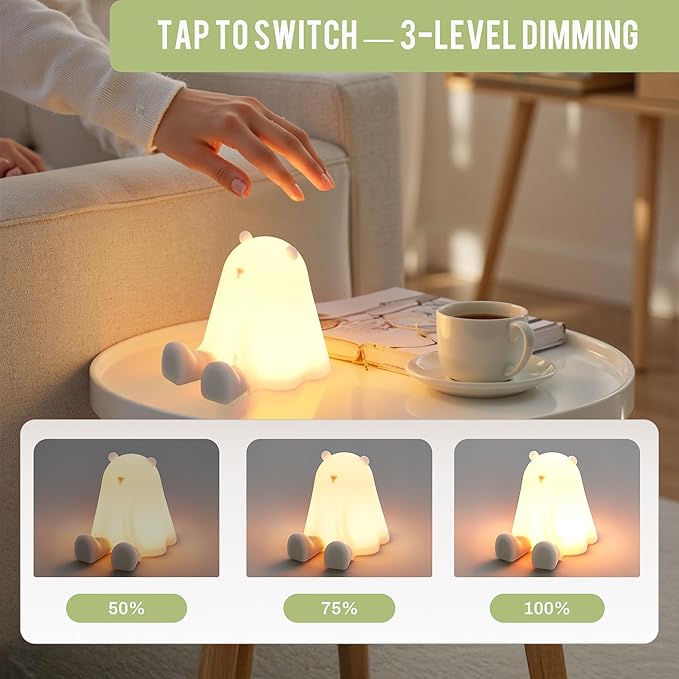 Li&Zhao Cute Night Light, Bear Halloween Night Light - Image 4