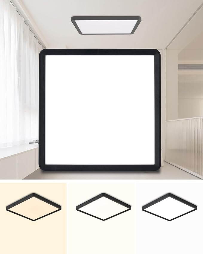 Square Led Flush Mount Ceiling Light, 20 Inch 40w 4520lm led Light 3000k by Unknown