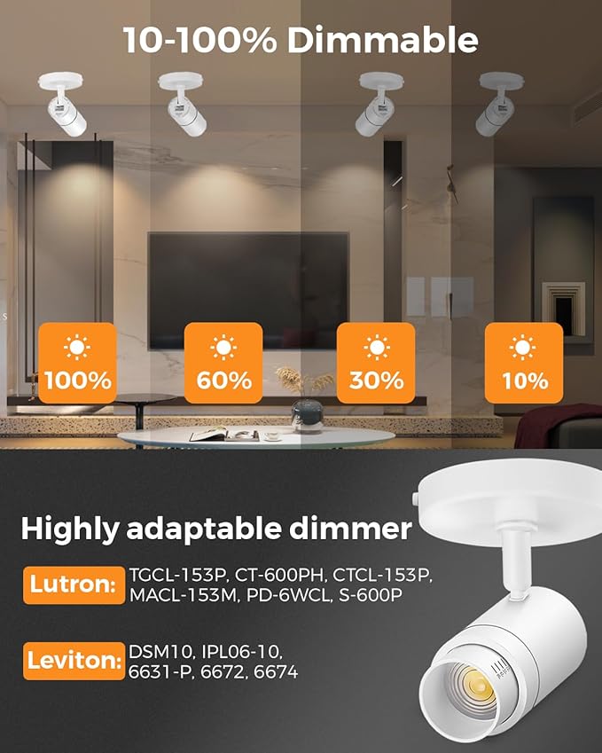 Zoomable LED Ceiling Spot Lights Indoor Adjustable Ceiling Spotlight Fixture - Image 4