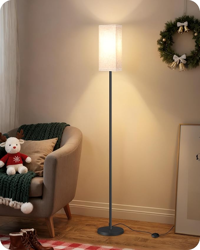 Set of 2 Floor Lamps for Living Room, Modern Tall Standing Lamps - Image 2