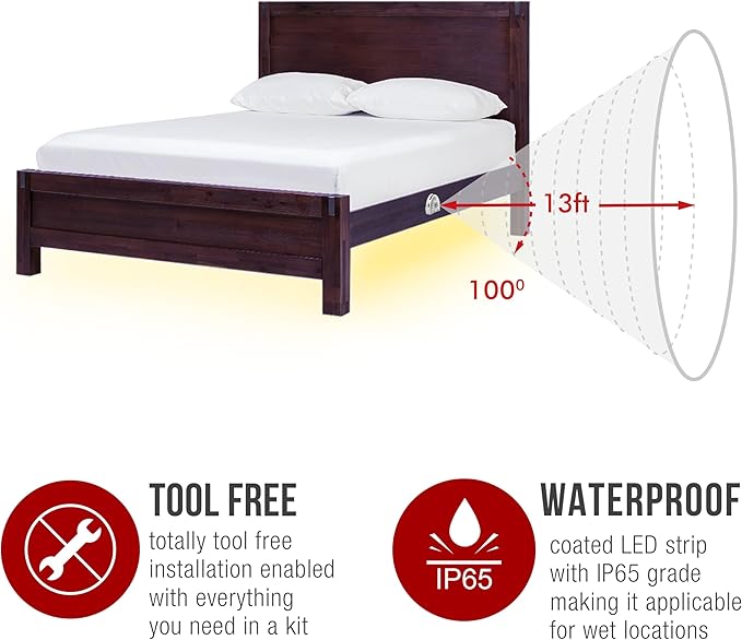 Under Bed Lights Motion Sensor, Motion Activated Bed Lighting, 12V Power Adapter - Image 5