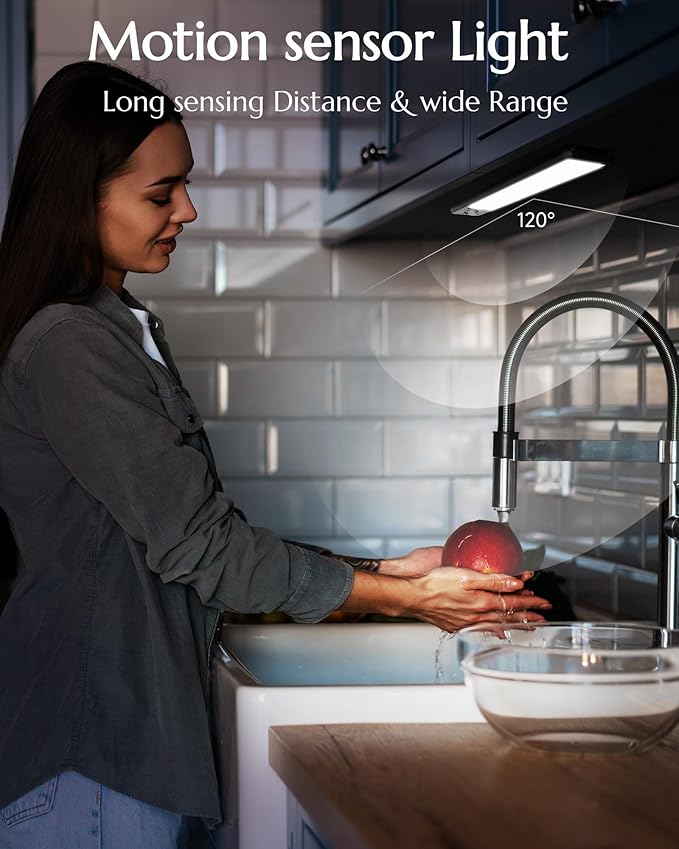 Under Cabinet Lighting Wireless, 1900mAh Rechargeable Closet Lights Indoor - Image 2