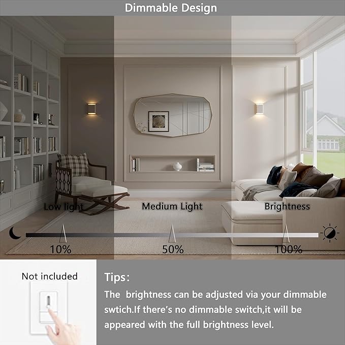 Aluminum Wall Sconces 15.5W LED Waterproof Wall Lights, IP65 Outdoor Porch Lamp - Image 4
