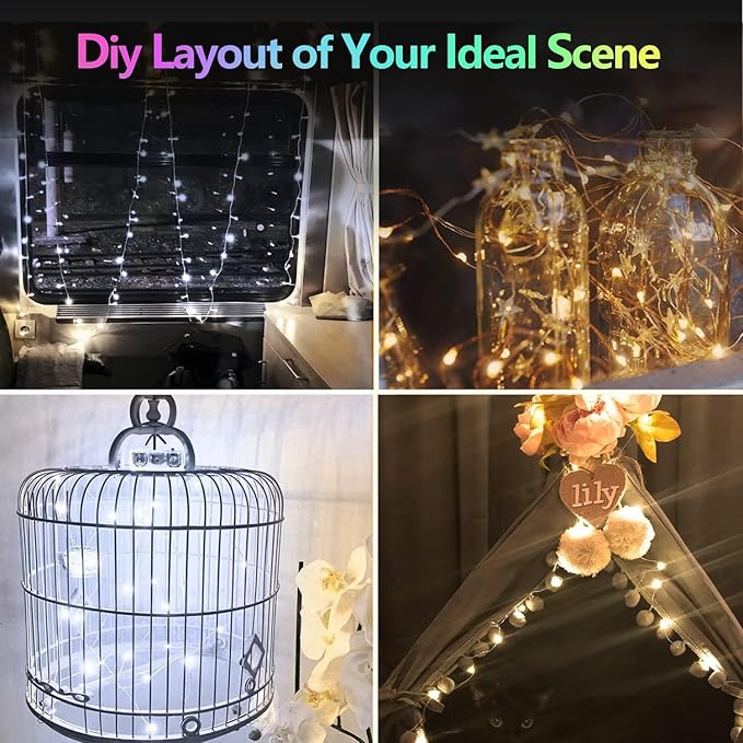 6 Pack Christmas Fairy Twinkle Lights Battery Operated, 3 Pack Cool Whie & 3 - Image 9