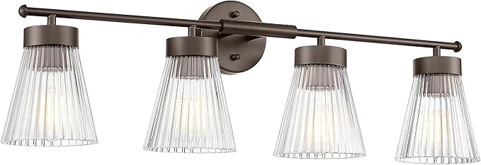 4-Light Bathroom Vanity Light, HWH Oil-Rubbed Bronze Bathroom Light Fixtures by HWHINVESTMENT
