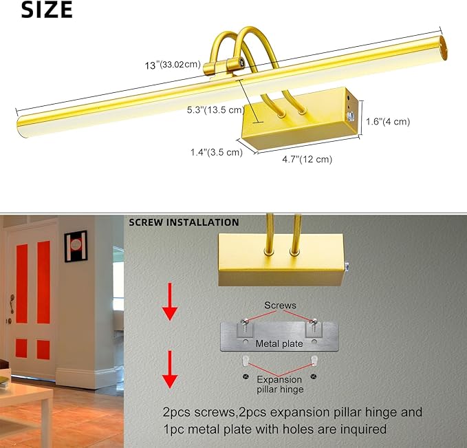 Picture Light, Picture Lights for Wall Cordless, Battery Wall Lights for - Image 8