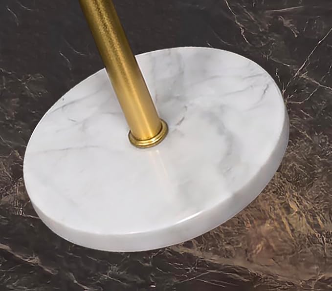 Fiqevs Modern Gold Floor Lamp for Living Room, Glass Globe Mid Century Standing - Image 7