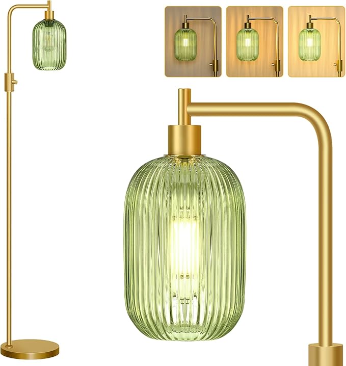 【Upgraded】 Dimmable Glass Floor Lamp by Unknown