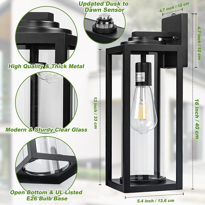 Dusk to Dawn Outdoor Wall Light Fixtures - Image 2