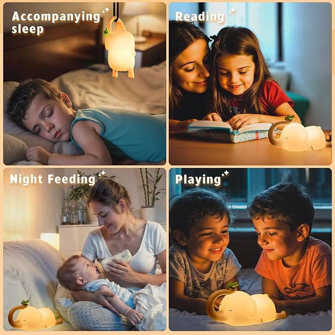Silicone Elephant Night Light for Kids - Image 8