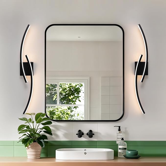 31.5 inch Modern Bathroom Vanity Light Black Lights Fixtures Dimmable 5CCT Led - Image 8